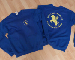 impression sur sweat du logo les écuries de Lavalut